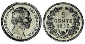 5 cent 1853 willen III